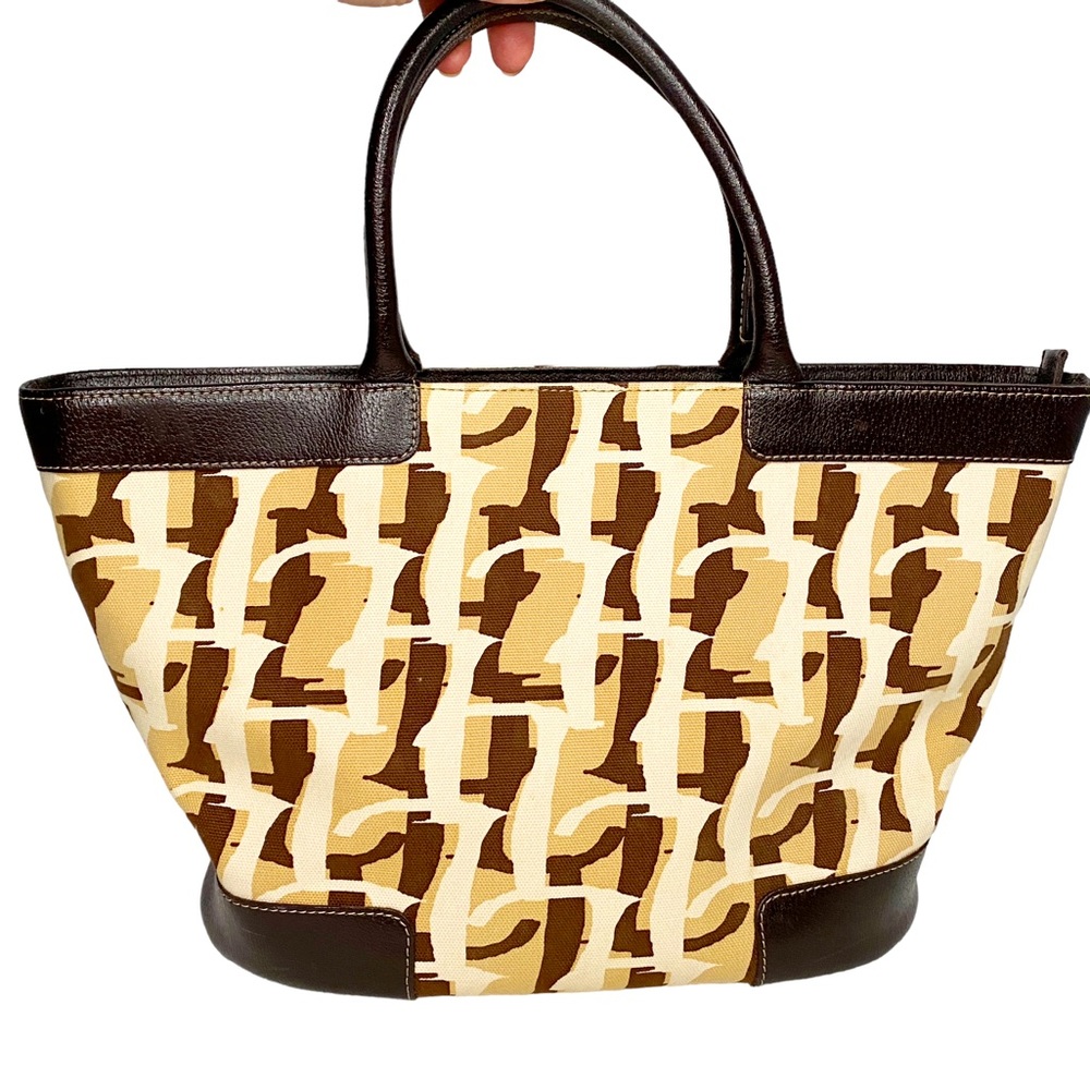 LAMARTHE SMALL BROWN AND TAN TOTE BAG